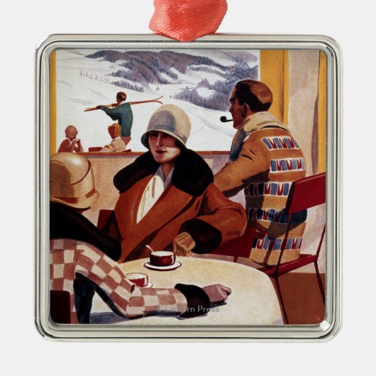 Promotie-Poster voor Downhill Club Metalen Ornament (Voorkant)