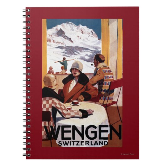 Promotie-Poster voor Downhill Club Notitieboek (Voorkant)