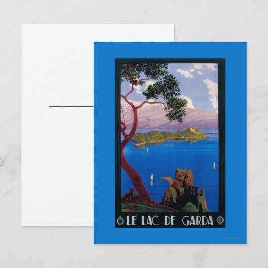 Promotie-Poster voor het Gardawmeer Briefkaart (Voorkant / Achterkant)