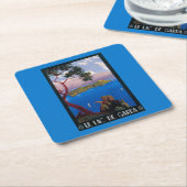 Promotie-Poster voor het Gardawmeer Kartonnen Onderzetters (Schuin)