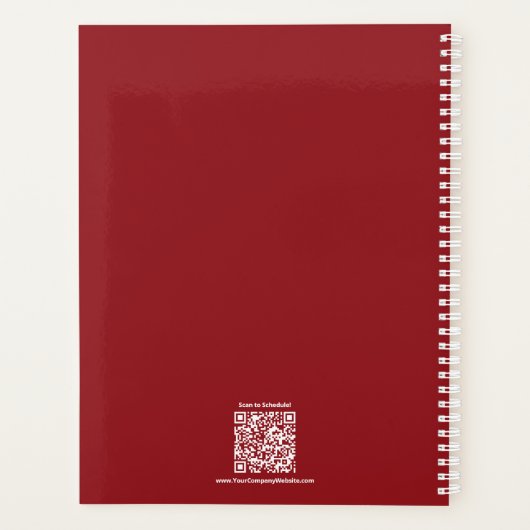 Promotie Red White Life Coach Company Logo Planner (Achterkant)