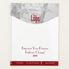 Promotie Red White Life Coach Company Logo Planner