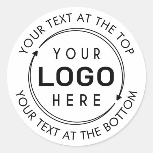 Promotie Ronde Logo Aangepaste tekst Sticker (Voorkant)