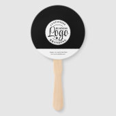 Promotie Ronde Zwart Wit Hand Ventilator met Logo Handwaaier (Achterkant)