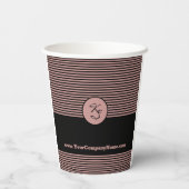 Promotie Roze en Zwarte Haarstylist Papieren Bekers (Achterkant)