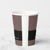 Promotie Roze en Zwarte Haarstylist Papieren Bekers (Rechts)