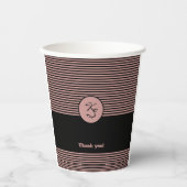 Promotie Roze en Zwarte Haarstylist Papieren Bekers (Voorkant)