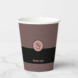 Promotie Roze en Zwarte Haarstylist Papieren Bekers