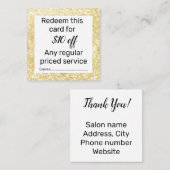 Promotie salon en spa vierkante visitekaartje (Voorkant / Achterkant)