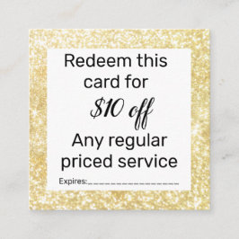 Promotie salon en spa vierkante visitekaartje