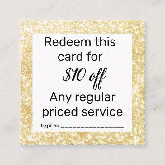 Promotie salon en spa vierkante visitekaartje (Voorkant)