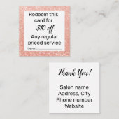 Promotie salon en spa vierkante visitekaartje (Voorkant / Achterkant)