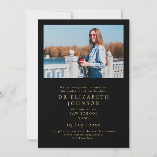 Promotie Scriptie PhD Diploma Afstudeer Aankondigi Kaart (Achterkant)