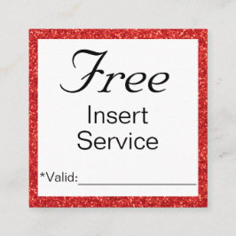 Promotie-service of kortingskaart vierkante visitekaartje