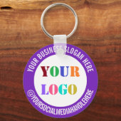 Promotie Sleutelhanger Uw Logo Sociale media (Voorkant)
