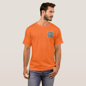 Promotie T-Shirt Je QR-code en aangepaste tekst (Voorkant volledig)