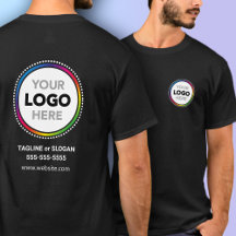 Promotie T-shirt met logo op voor- en achterkant