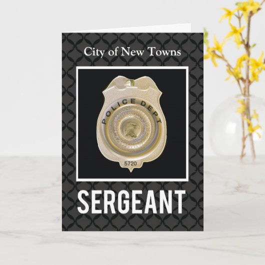 , promotie tot sergeant kaart (Gele Bloem)