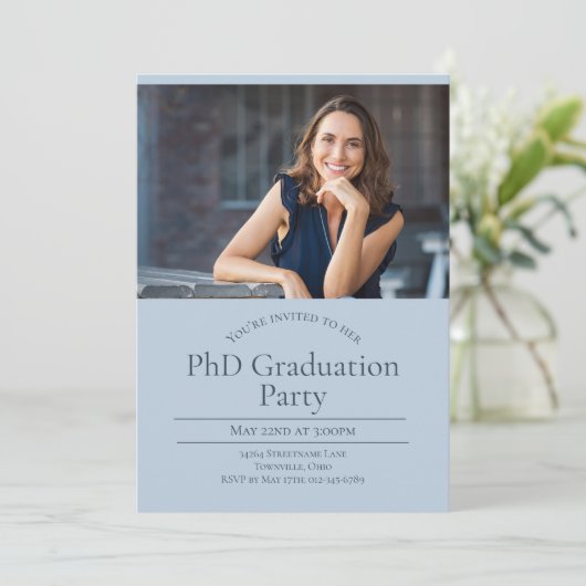 Promotie twee foto's afstuderen kaart (Staand voorkant)