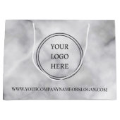 Promotie Uw Logo in zwart-wit Groot Cadeauzakje (Voorkant)
