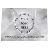Promotie Uw Logo in zwart-wit Groot Cadeauzakje (Achterkant)