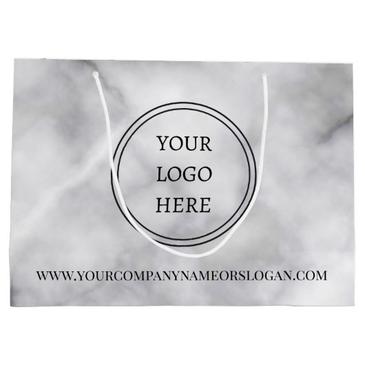 Promotie Uw Logo in zwart-wit Groot Cadeauzakje (Achterkant)