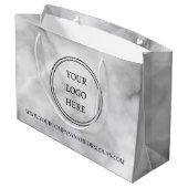 Promotie Uw Logo in zwart-wit Groot Cadeauzakje (Achterkant Gekanteld)