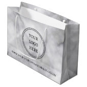 Promotie Uw Logo in zwart-wit Groot Cadeauzakje (Voorkant Gekanteld)