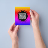 Promotie Uw QR Code Flyer Voorbeeld Aangepaste tek (Hand)