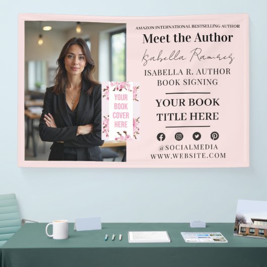 Promotie van de handtekeningen- en lanceringsbijee spandoek (Beurs)