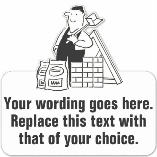 Promotie van General House Builder Sticker (Voorkant)