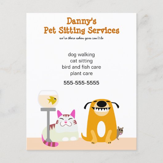 Promotie van Pet Sitter Flyer (Voorkant)