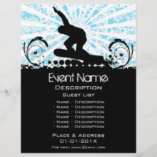 Promotie van snowboard evenementen flyer