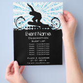 Promotie van snowboard evenementen flyer (Hand)