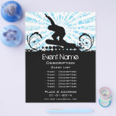 Promotie van snowboard evenementen flyer (Enkel)