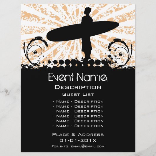Promotie van surfgebeurtenis flyer (Voorkant)