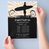 Promotie van surfgebeurtenis flyer (Hand)