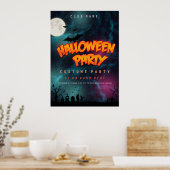 Promotie van Zombie graveyard costume party club Poster (Keuken)