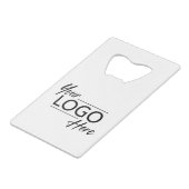 Promotie voor Business Company Logo Creditkaart Flessenopener (Voorkant Gekanteld)