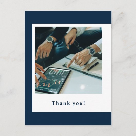 Promotie voor financiële planner Hartelijk dank Briefkaart (Voorkant)