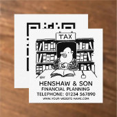 Promotie voor financiële planning of accountants vierkante visitekaartje