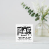 Promotie voor financiële planning of accountants vierkante visitekaartje (Staand voorkant)