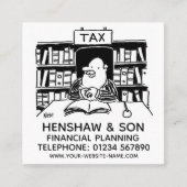 Promotie voor financiële planning of accountants vierkante visitekaartje (Voorkant)