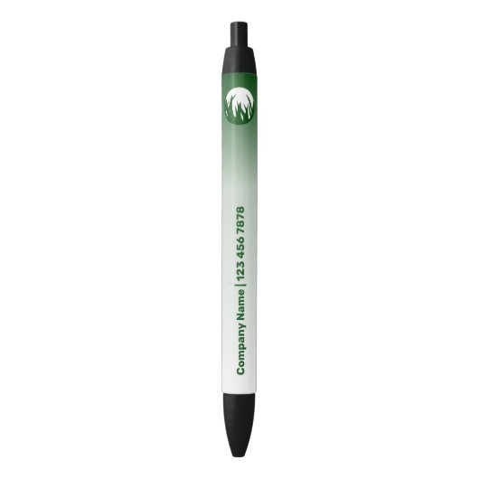 Promotie voor groene en witte startzorgservice zwarte inkt pen (Voorkant Verticaal)