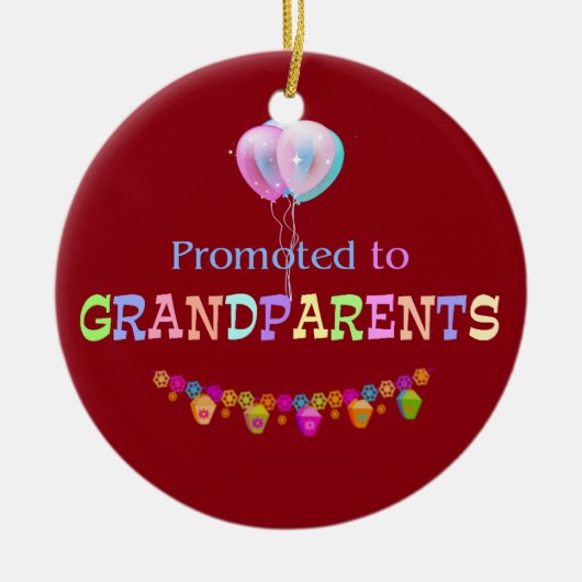 Promotie voor grootouders, viering keramisch ornament (Voorkant)