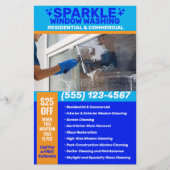 Promotie voor het opschonen van vensters flyer (Voorkant)