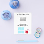 Promotie voor het opschonen van vensters flyer (Enkel)