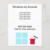 Promotie voor het opschonen van vensters flyer (Voorkant)