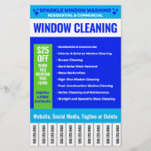 Promotie voor het opschonen van vensters flyer (Voorkant)