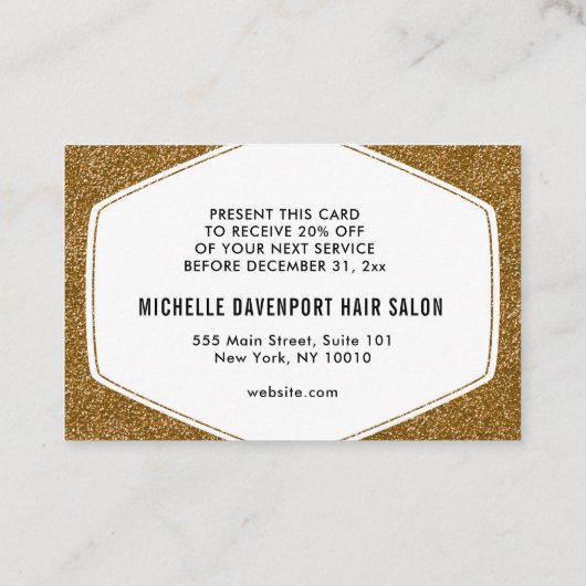 Promotie voor kleine bedrijven kortingskaartje (Achterkant)